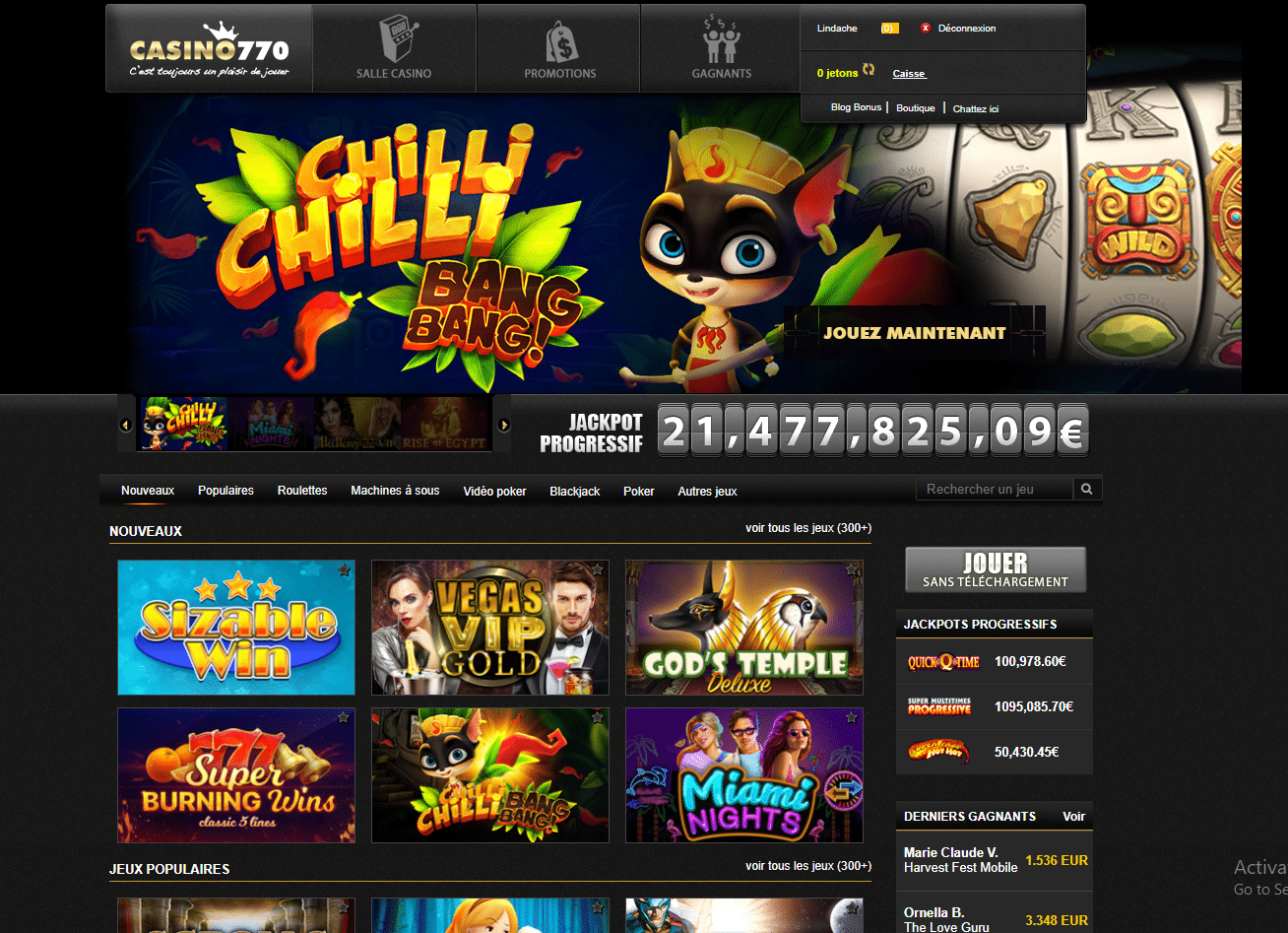 plateforme jeux en ligne casino770