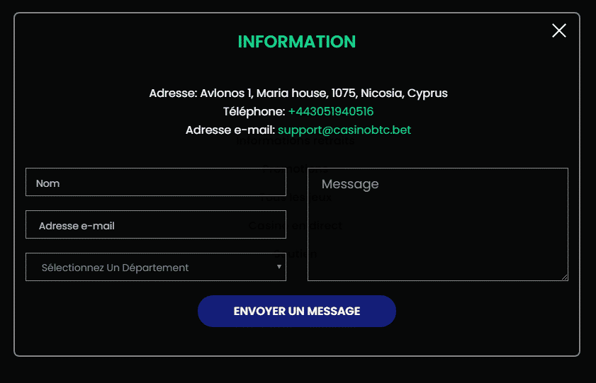 assistance client du casinobtc bet