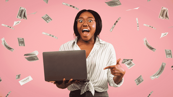 femme qui gagne au casino en ligne