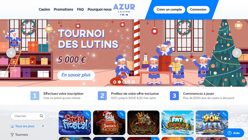 Azur Casino promo Calendrier Avent