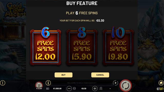 Gold Tiger Ascent buy feature
