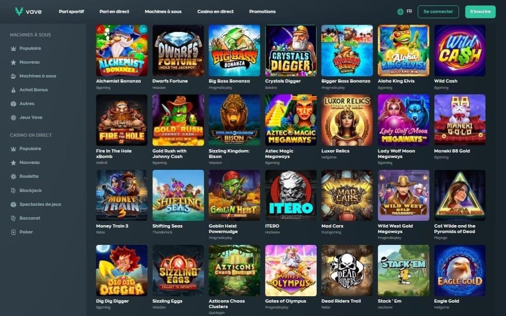 Machines à sous vave casino