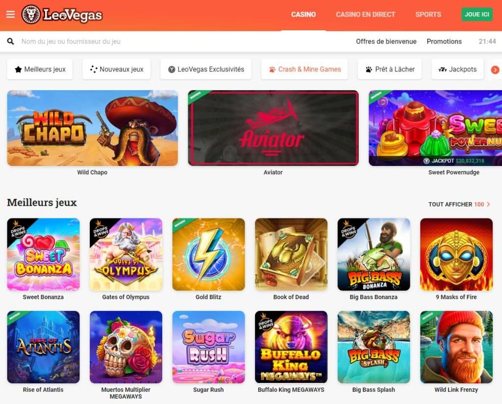 leovegas casino accueil