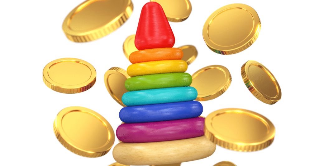 jeu enfant coins en or