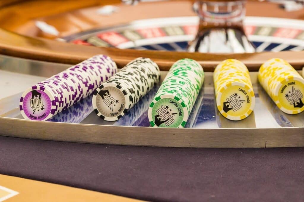 roulette et jetons
