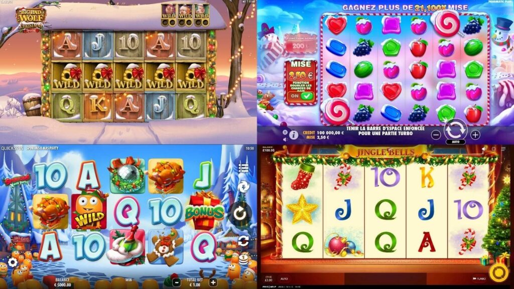 top 4 machines à sous Noël