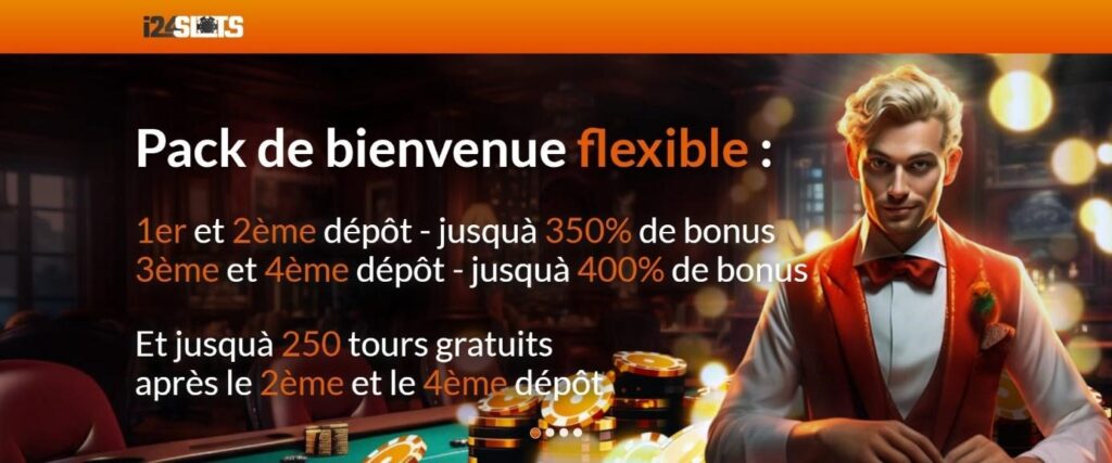 i24Slots pack bienvenue flexible